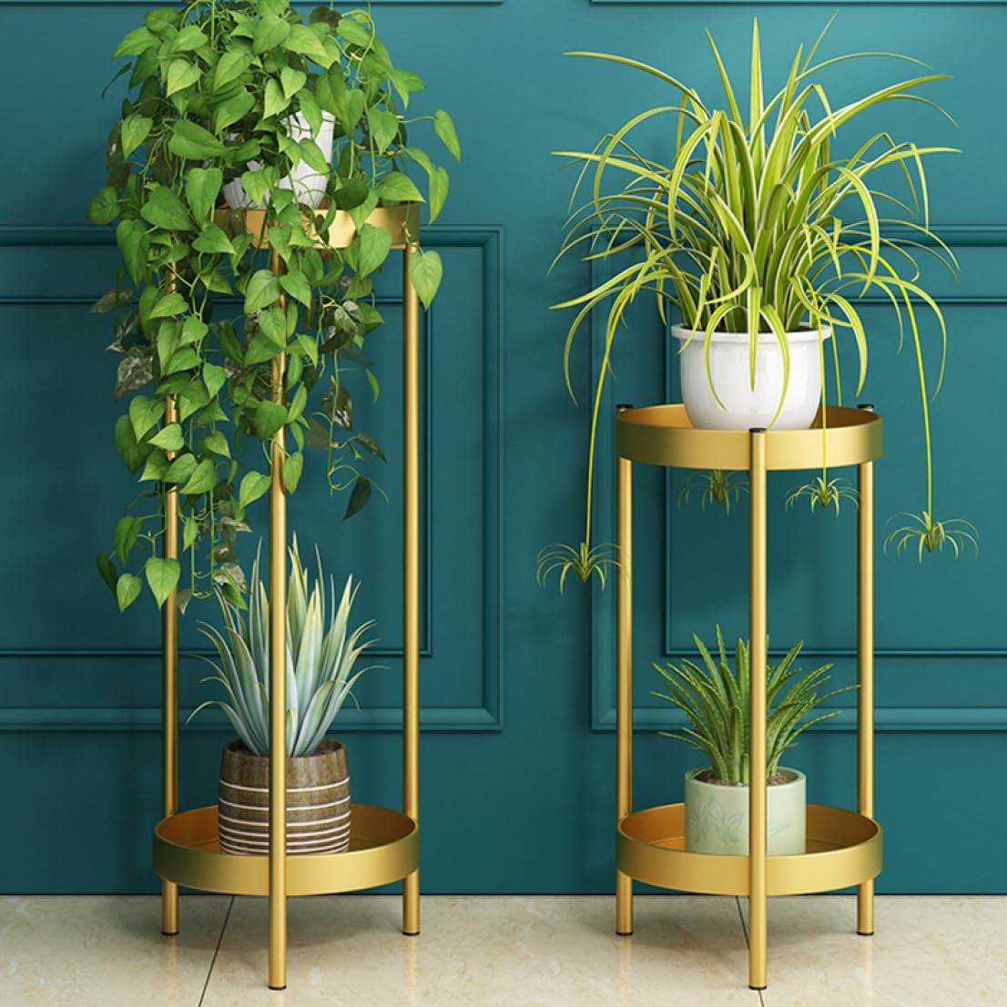 Amazon.co.jp: MJKQ9 プランタースタンド 室内 30*60cm 花台 2段